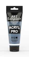 Load image into Gallery viewer, acrylic paint art kompozit, 75ml, 60 professional artist colours blueish grey
