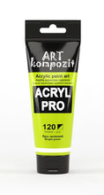 Load image into Gallery viewer, acrylic paint art kompozit, 75ml, 60 professional artist colours bright green

