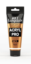 Load image into Gallery viewer, acrylic paint art kompozit, 75ml, 60 professional artist colours bronze

