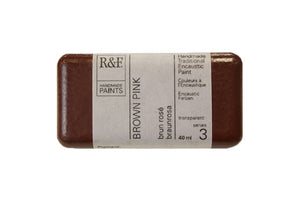 r & f encaustic paints 40 ml brown pink