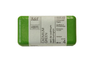 r & f encaustic paints 40 ml cadmium green