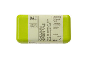 r & f encaustic paints 40 ml cadmium green pale