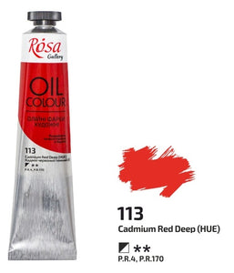 oil paint 45 ml tubes rosa gallery, professional artist colors, several colors cadmium red deep