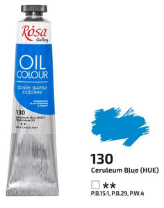 oil paint 45 ml tubes rosa gallery, professional artist colors, several colors ceruleum blue