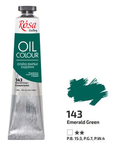 oil paint 45 ml tubes rosa gallery, professional artist colors, several colors emerald green