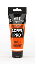 Load image into Gallery viewer, acrylic paint art kompozit, 75ml, 60 professional artist colours fluorescent orange
