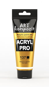 acrylic paint art kompozit, 75ml, 60 professional artist colours gold light