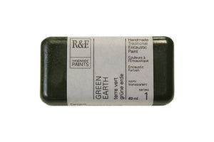 r & f encaustic paints 40 ml green earth
