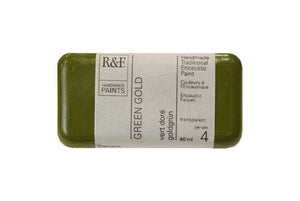 r & f encaustic paints 40 ml green gold