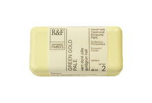 Load image into Gallery viewer, r &amp; f encaustic paints 40 ml green gold pale
