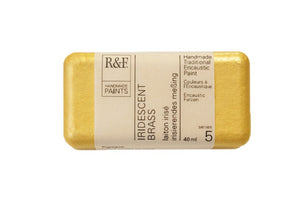 r & f encaustic paints 40 ml iridescent  brass