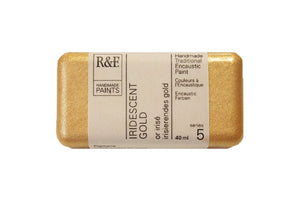 r & f encaustic paints 40 ml iridescent gold