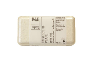 r & f encaustic paints 40 ml iridescent pearl