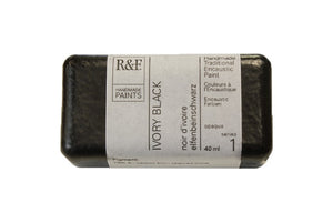 r & f encaustic paints 40 ml ivory black
