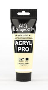 acrylic paint art kompozit, 75ml, 60 professional artist colours ivory white