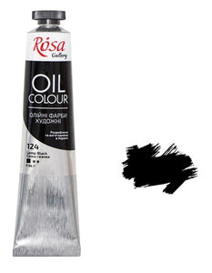 oil paint 45 ml tubes rosa gallery, professional artist colors, several colors lamp black