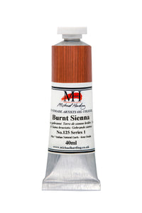 michael harding handmade oil paints 40 ml burnt sienna
