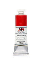 Load image into Gallery viewer, michael harding handmade oil paints 40 ml cadmium red
