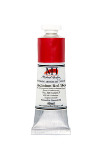 michael harding handmade oil paints 40 ml cadmium red deep