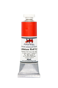 michael harding handmade oil paints 40 ml cadmium red light