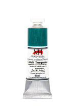 Load image into Gallery viewer, michael harding handmade oil paints 40 ml cobalt turquoise
