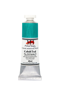 michael harding handmade oil paints 40 ml cobalt teal
