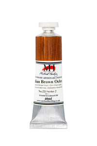 michael harding handmade oil paints 40 ml italian brown ochre