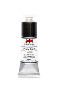 michael harding handmade oil paints 40 ml ivory black