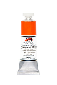 michael harding handmade oil paints 40 ml permanent orange