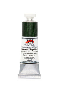 michael harding handmade oil paints 40 ml permanent sap green
