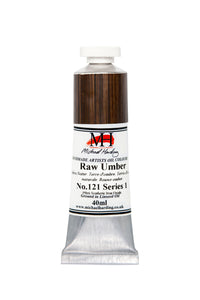 michael harding handmade oil paints 40 ml raw umber
