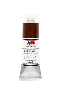 michael harding handmade oil paints 40 ml red umber