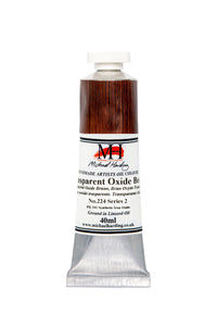 michael harding handmade oil paints 40 ml transparent oxide brown