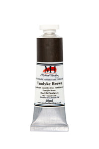 michael harding handmade oil paints 40 ml vandyke brown