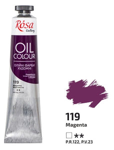 oil paint 45 ml tubes rosa gallery, professional artist colors, several colors magenta
