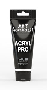 acrylic paint art kompozit, 75ml, 60 professional artist colours mars black