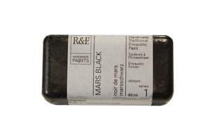 r & f encaustic paints 40 ml mars black