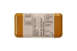 r & f encaustic paints 40 ml mars yellow deep