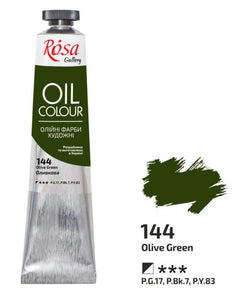 oil paint 45 ml tubes rosa gallery, professional artist colors, several colors olive green