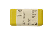 Load image into Gallery viewer, r &amp; f encaustic paints 40 ml olive yellow

