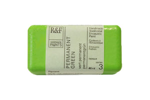 r & f encaustic paints 40 ml permanent green