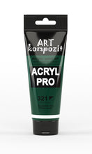 Load image into Gallery viewer, acrylic paint art kompozit, 75ml, 60 professional artist colours phthalo green
