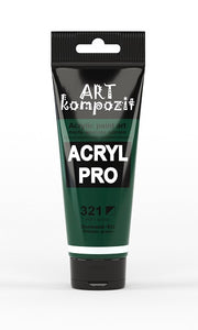acrylic paint art kompozit, 75ml, 60 professional artist colours phthalo green