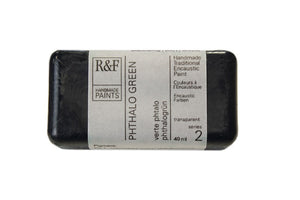 r & f encaustic paints 40 ml phthalo green