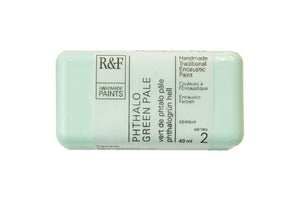 r & f encaustic paints 40 ml phthalo green pale