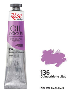 oil paint 45 ml tubes rosa gallery, professional artist colors, several colors quinacridone lilac