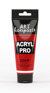 acrylic paint art kompozit, 75ml, 60 professional artist colours red permanent