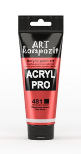 acrylic paint art kompozit, 75ml, 60 professional artist colours red wine