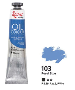 oil paint 45 ml tubes rosa gallery, professional artist colors, several colors royal blue