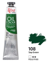 Load image into Gallery viewer, oil paint 45 ml tubes rosa gallery, professional artist colors, several colors sap green
